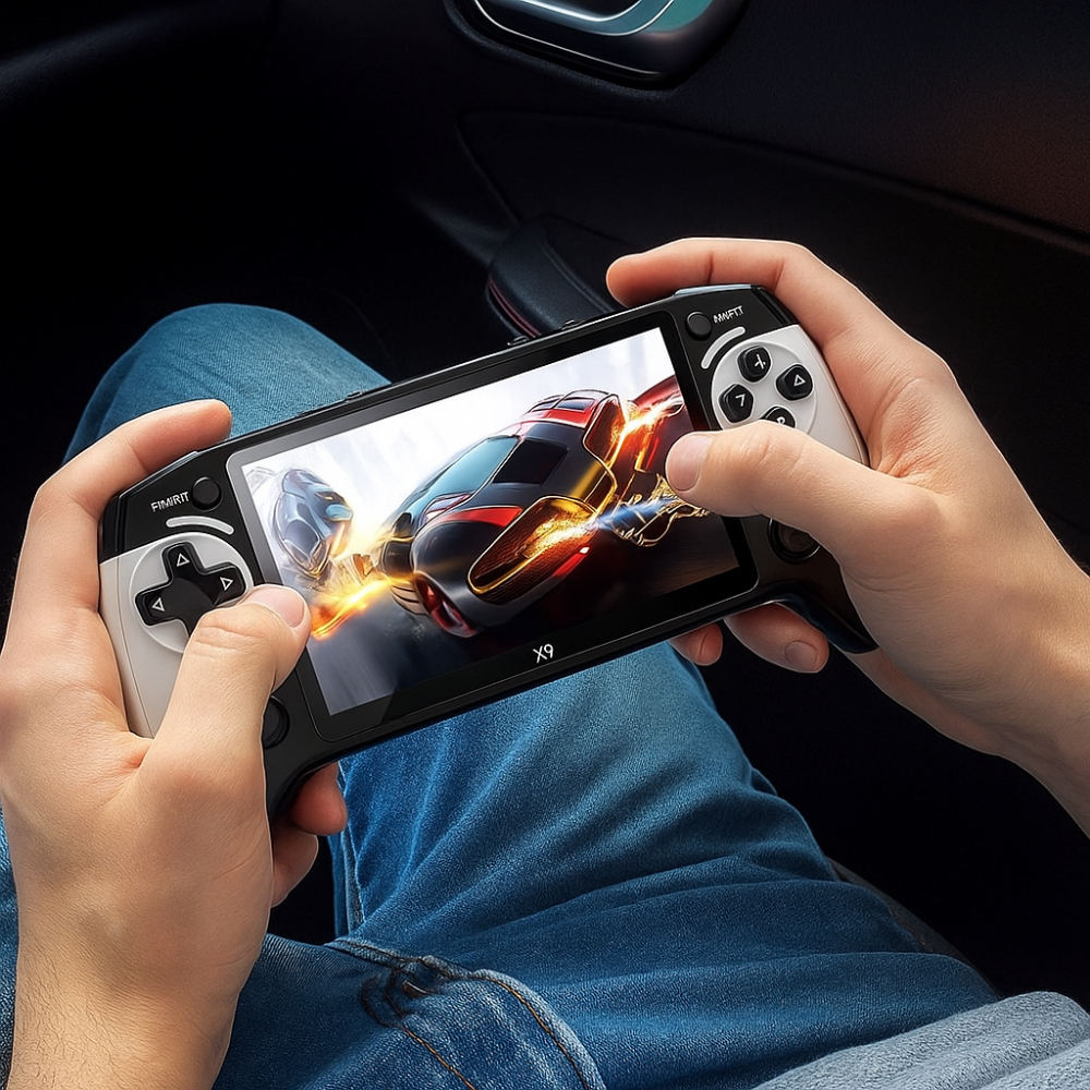 Portable Gaming Device with 10,000 Built-In Games, 5.5 Inch HD Screen for Kids & Travel