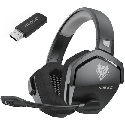 Casque gaming à réduction de bruit, casque sans fil avec micro, casque gaming circum-aural pour PS5 et Xbox