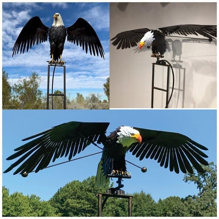 Élégance au jardin | Moulin à vent décoratif en métal avec mouvement captivant | Décoration extérieure pour espaces dynamiques