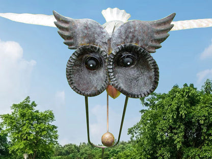 Élégance au jardin | Moulin à vent décoratif en métal avec mouvement captivant | Décoration extérieure pour espaces dynamiques