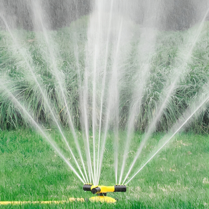 Lawn Sprinkler System for Yard, Garden Sprinkler with 4 Adjustable Nozzles, Water Sprinkler for Garden Hose