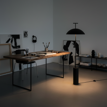Adjustable Steel & Wood Standing Lamp 5 ft Tall for Reading Nooks Modern Living Room Bedroom Task Light Three Finishes