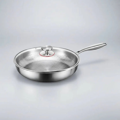 Nonstick Frying Pan Hammered Titanium Coating for Induction Gas Electric 11 in 12 in Skillet Even Heat Distribution PFOA-Free Scratch-Resist