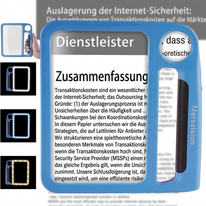Illuminated Handheld Magnifier with 48 LED Lights – 5X & 10X Dual Lens for Small Print, Documents & Hobbies