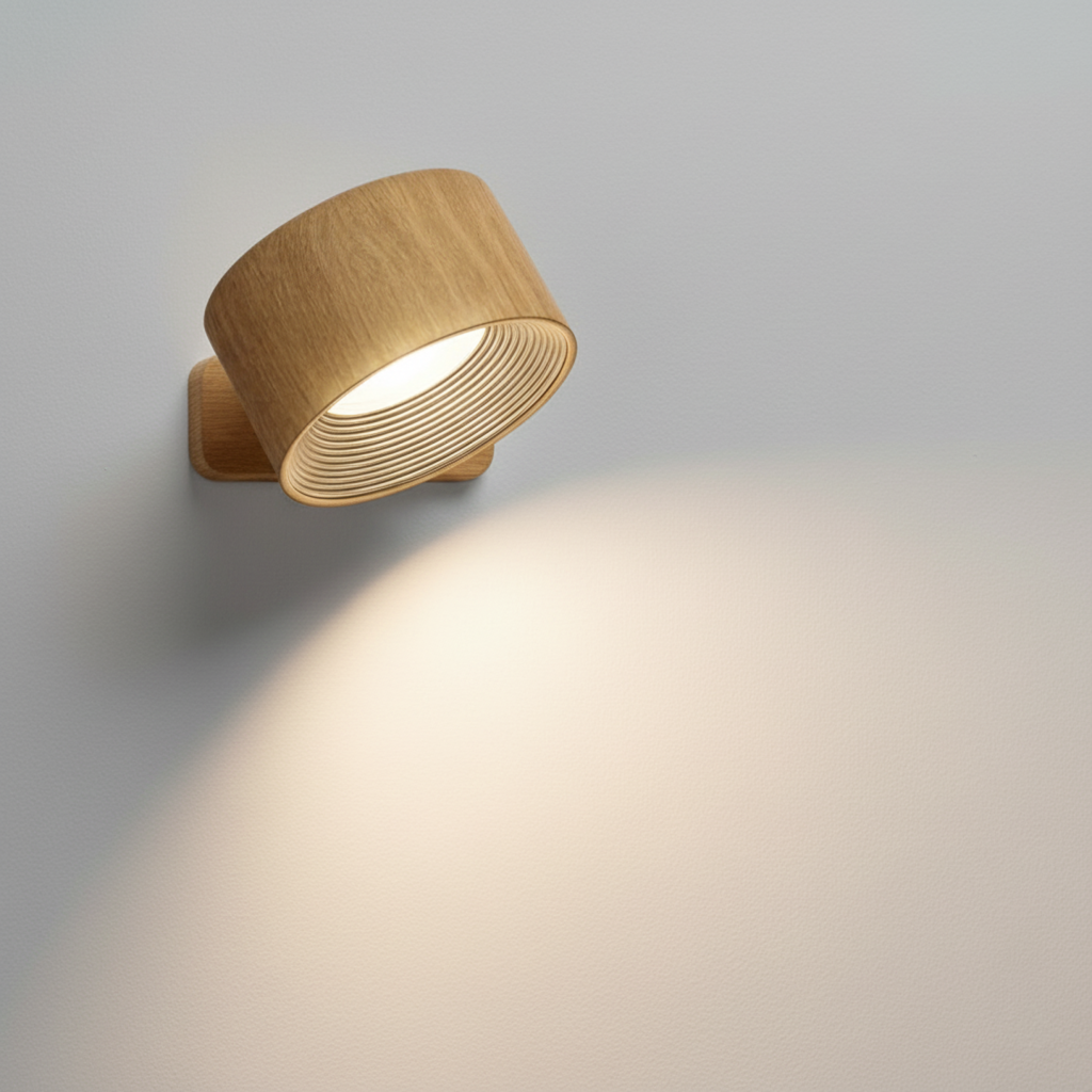 Portable LED Wall Sconce with USB Charging – 360° Swivel Head for Bedroom, Hallway, Reading Nook & Home Office