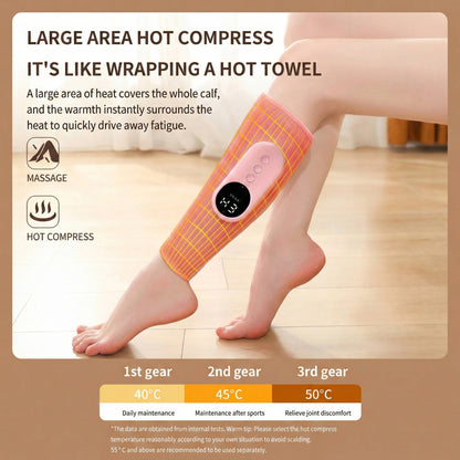 Soulagement des mollets | Masseur de jambes à compression d'air avec chaleur réglable | Détente apaisante pour jambes fatiguées