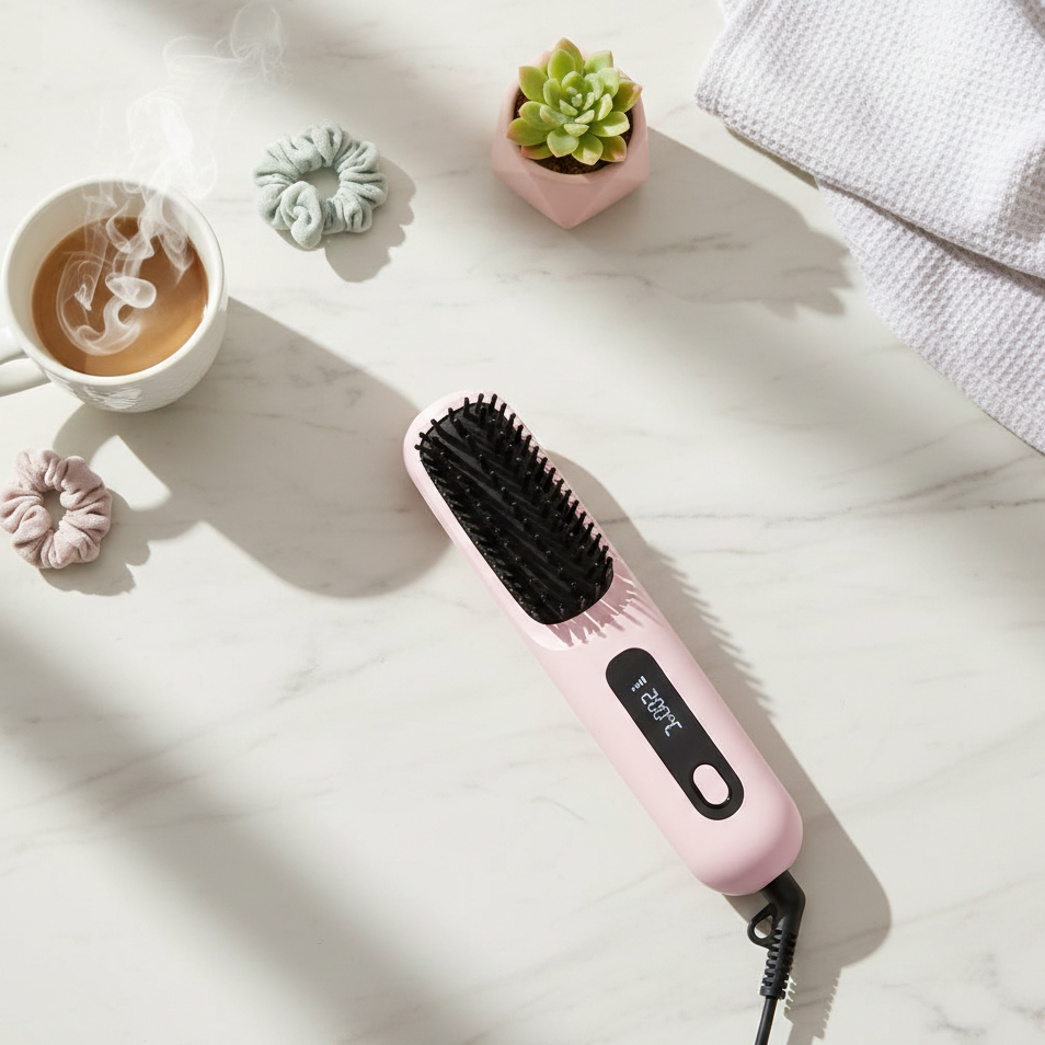 AirLuxe Travel Pro | Sèche-cheveux ionique sans fil avec technologie anti-frisottis | Solution portable pour des cheveux soyeux