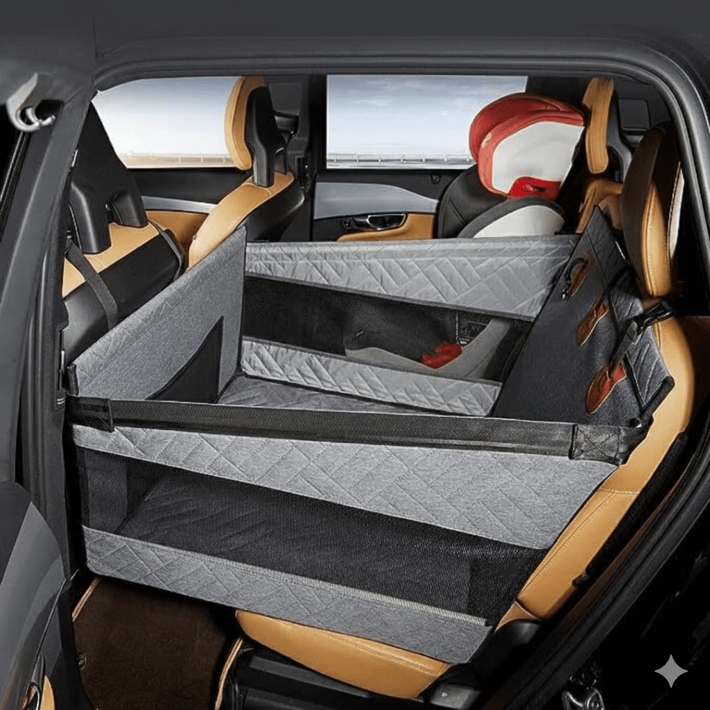 Ortekor | Tapis de voiture imperméable pour chien avec mousse à mémoire de forme et conception antidérapante | Ajustement universel pour le confort et la protection