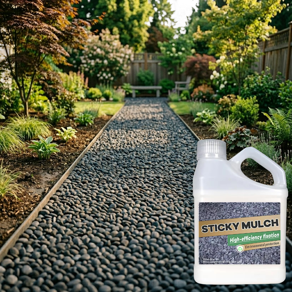 Landscape Adhesive for Mulch, Gravel & Sand – Weatherproof Binder for Beds, Paths & Slopes – Covers 86–130 sq ft