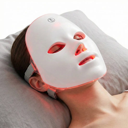 Rechargeable 7 Color LED Facial Mask with Adjustable Bands - Ortekor