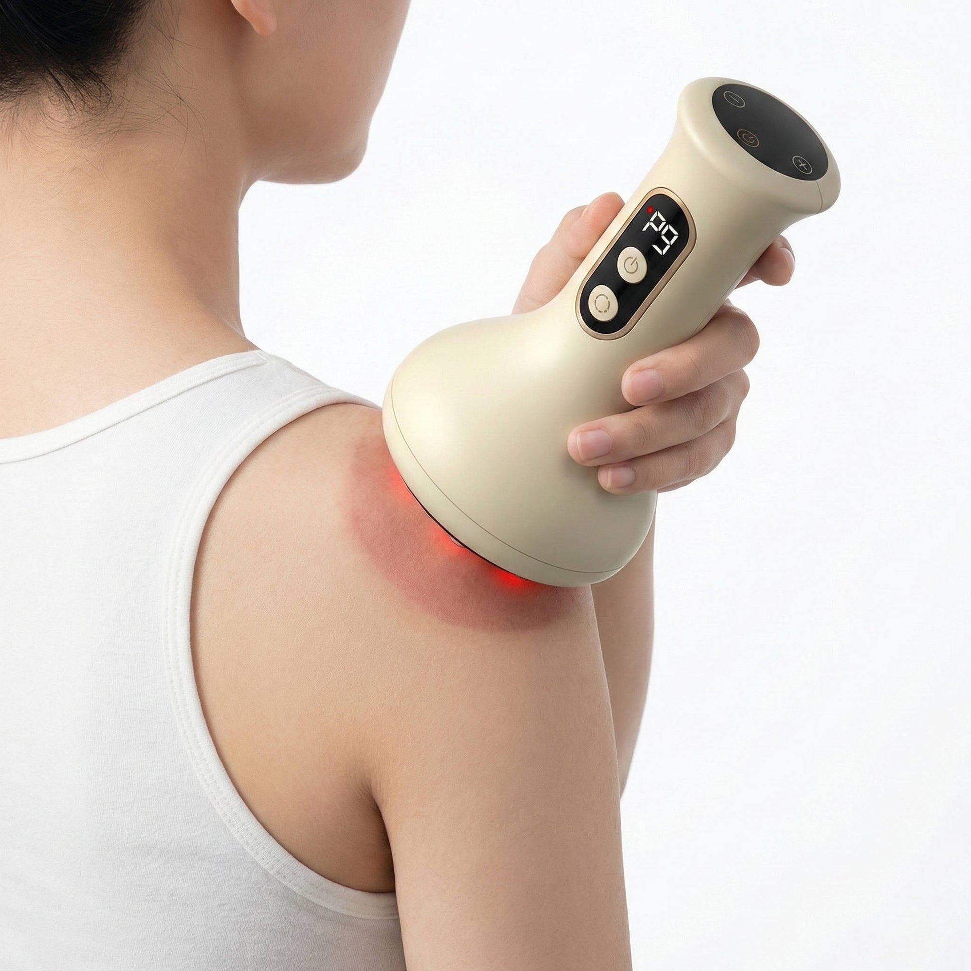 Portable 3 in 1 Massage Vacuum with Heat and LCD - Ortekor