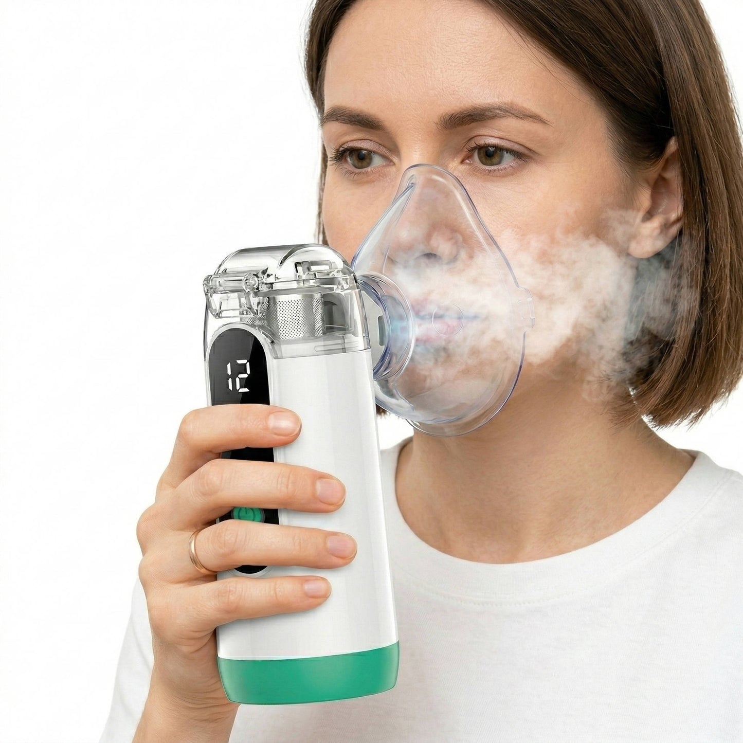 Compact USB Rechargeable Mist Inhaler with Digital Display - Ortekor
