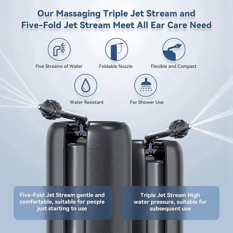 Gentle Ear Cleaning Solution | Adjustable Pressure with Waterproof Design for Comfortable Ear Care