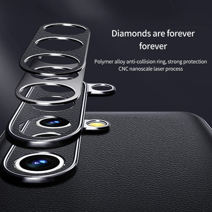 Premium Cowhide Phone Case for Samsung Galaxy with Metal Frame Wireless Charging Compatible