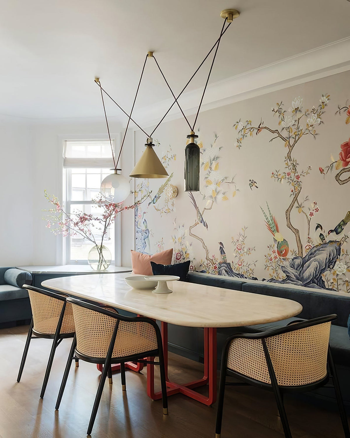 Modular Sculptural Ceiling Light with Adjustable Sections & Custom Finish Options for Dining Room Kitchen Living Room