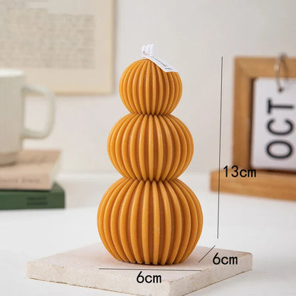 Bougie parfumée au design géométrique ondulé – Décoration d'aromathérapie élégante pour la maison et les événements, cire de paraffine