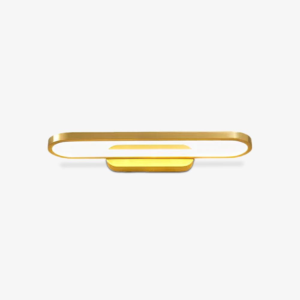 Applique de salle de bain LED 16 pouces finition laiton, température de couleur réglable pour miroir de salle de bain, salle d'eau, coiffeuse, comptoir de maquillage, accessoire moderne