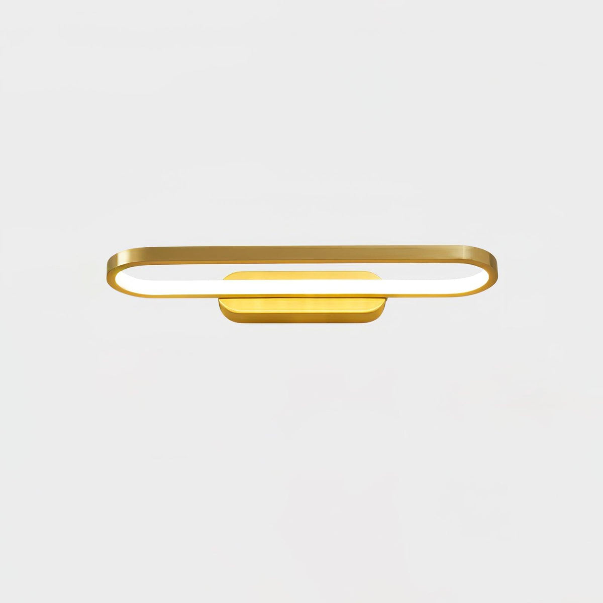 Applique de salle de bain LED 16 pouces finition laiton, température de couleur réglable pour miroir de salle de bain, salle d'eau, coiffeuse, comptoir de maquillage, accessoire moderne
