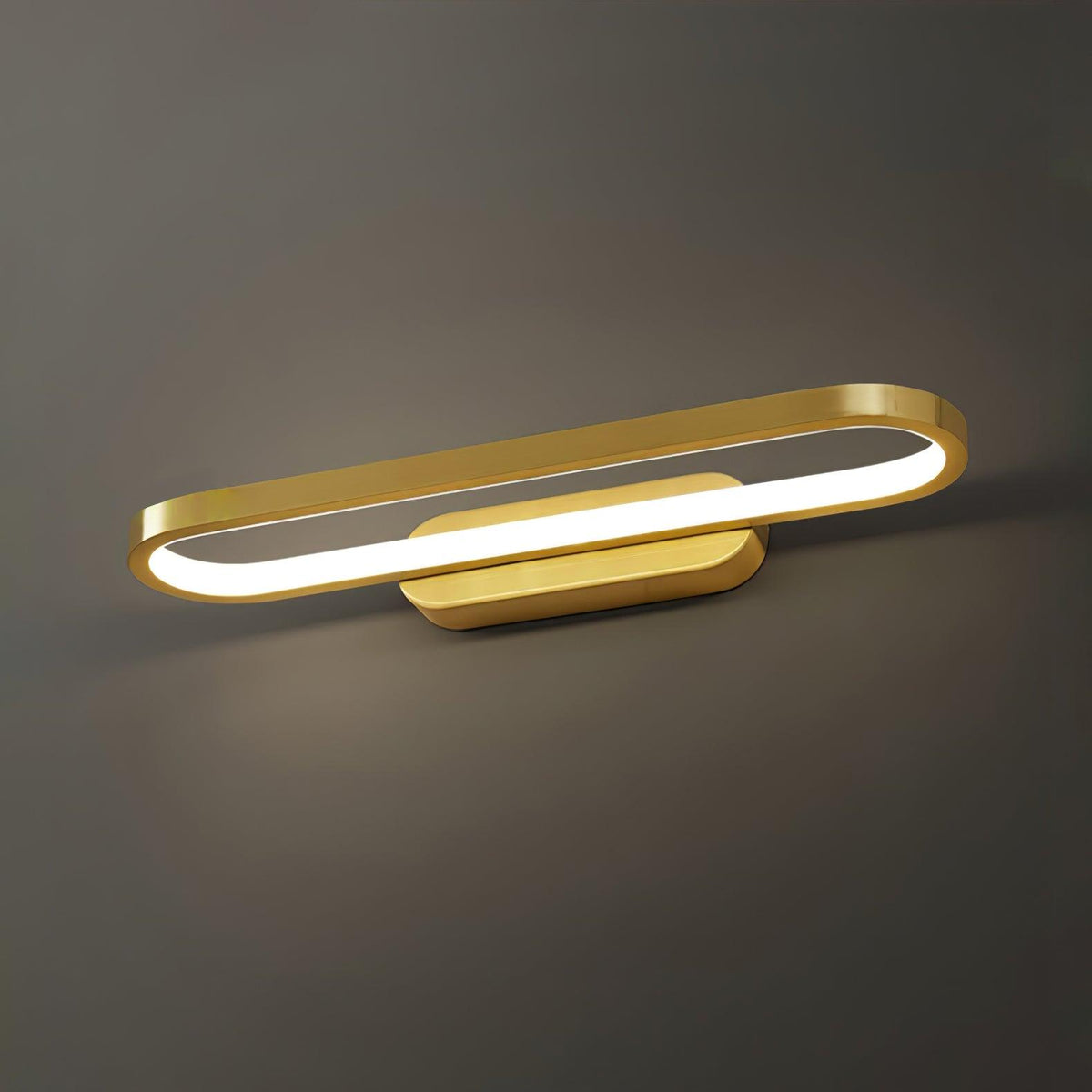 Applique de salle de bain LED 16 pouces finition laiton, température de couleur réglable pour miroir de salle de bain, salle d'eau, coiffeuse, comptoir de maquillage, accessoire moderne