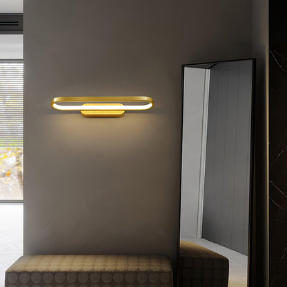 Applique de salle de bain LED 16 pouces finition laiton, température de couleur réglable pour miroir de salle de bain, salle d'eau, coiffeuse, comptoir de maquillage, accessoire moderne