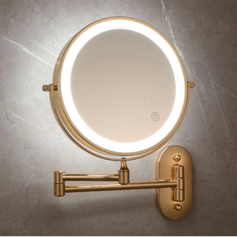 RadiantGlow LED Vanity Mirror – Magnifying Touch Light with 360° Flexibility
