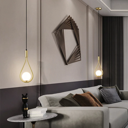 Sleek Adjustable Hanging Lamp with Directional Shade – Black or Gold Finish – Dining Room, Kitchen Island & Bedroom Ceiling Fixture