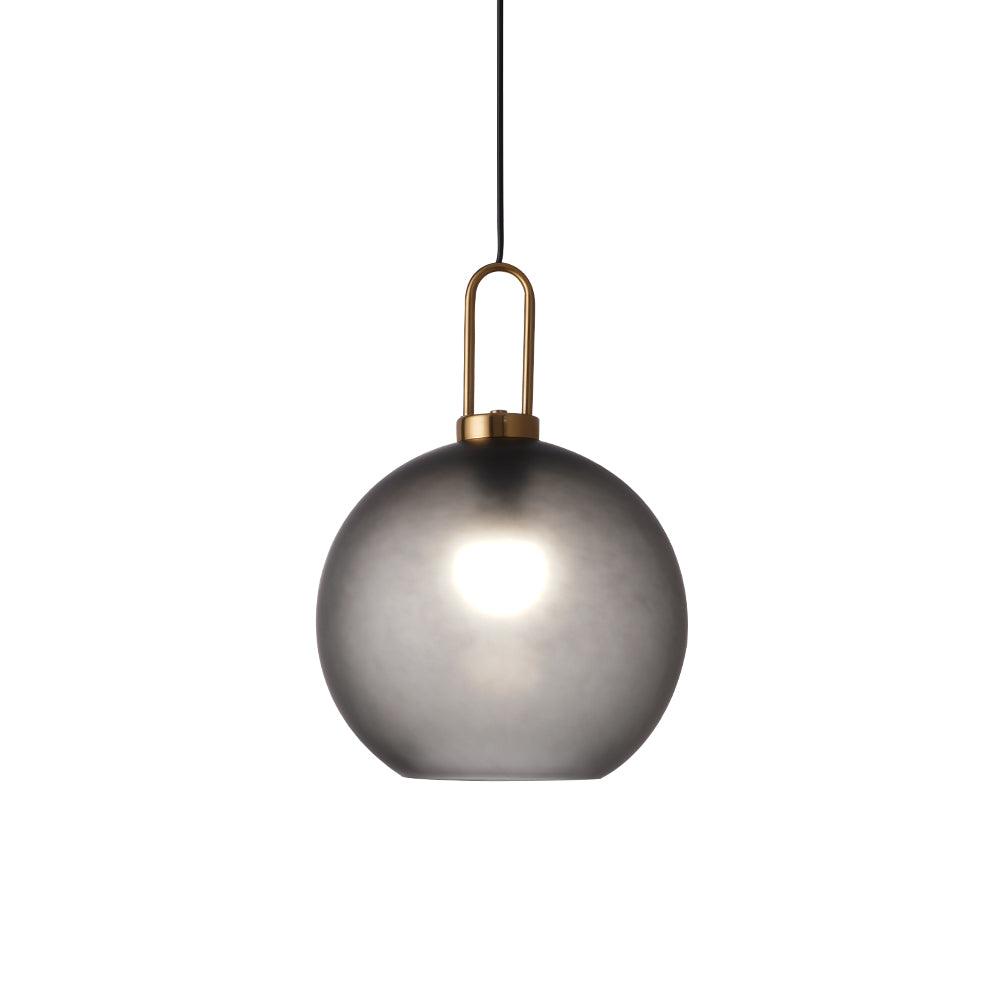 Glass Globe Hanging Light Fixture with Adjustable Cord for Dining Room Kitchen Island Bedroom Modern Minimalist Ceiling Pendant Lamp