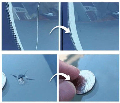 Windshield Repair Kit with Clear Resin, Window Crack Repair for Cars, Glass Repair Kit for Windows and Glass Panels