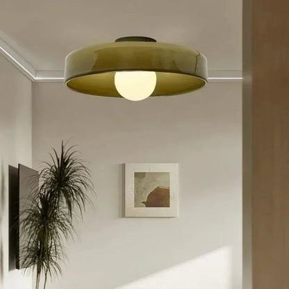 Lumosphere - Sleek Flush Mount Ceiling Light with Glass Shade