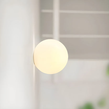 Applique sphérique avec abat-jour finition mate pour pièces de taille moyenne – Douille E27 – Design minimaliste moderne pour chambres, entrées et salons