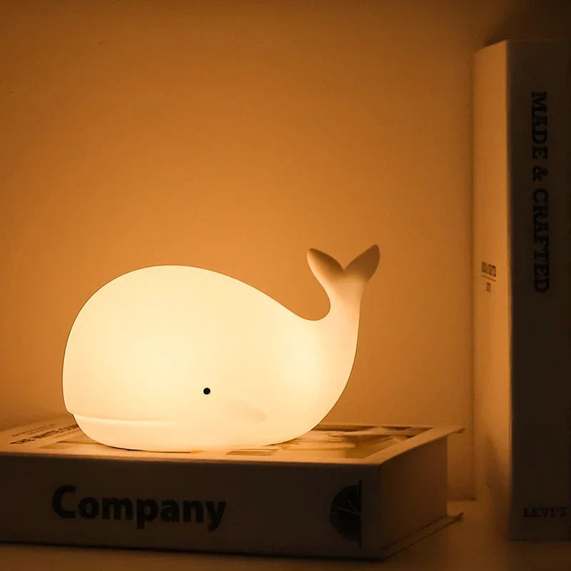 GlowWhale | Color Changing Night Light with Touch Control | Safe LED Light for Calming Sleep