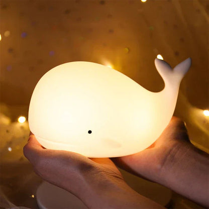 GlowWhale | Color Changing Night Light with Touch Control | Safe LED Light for Calming Sleep