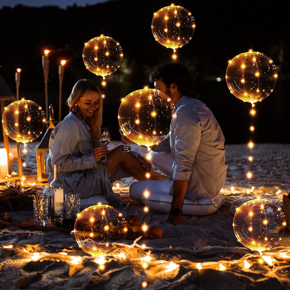 Ortekor Glow Party Balloons | LED Light Balloons with Customizable Features | Durable Decor for Memorable Celebrations