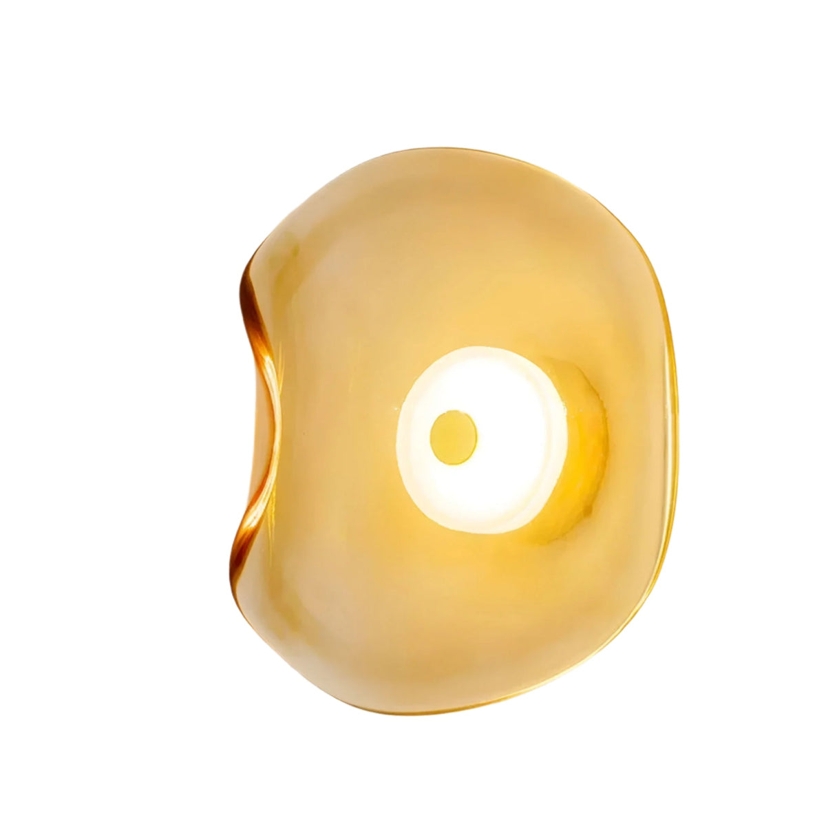 Applique murale en verre incurvé avec éclairage LED blanc chaud vers le haut et vers le bas pour chambre, salon, couloir, éclairage d'accentuation intérieur moderne, 10 pouces, verre trempé
