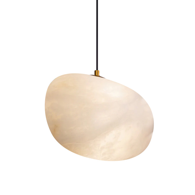 Alabaster Globe Drop Light for Kitchen Island 9 Inch Brass Ceiling Fixture for Dining Room Soft Glow Hanging Fixture Modern Farmhouse G9 Bas