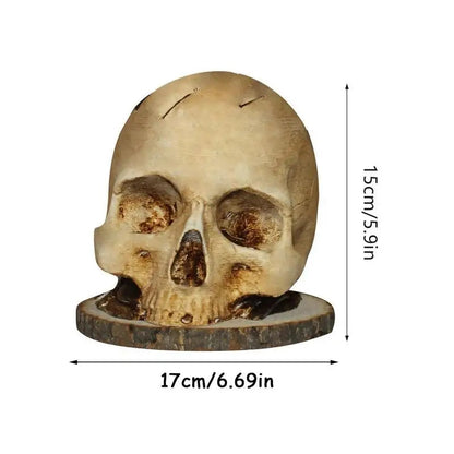 Gothic Culinary | Skull Knife Holder with Hand-Painted Design | Unique Storage Solution for Kitchen Decor