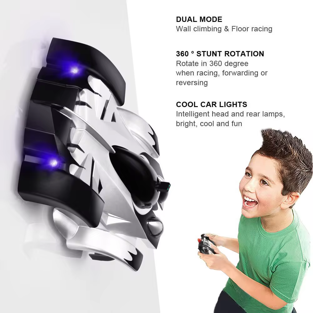 Remote Control Car for Wall and Ceiling Climbing, Wall Climbing RC Car with Stunt Mode, Remote Control Toy Car