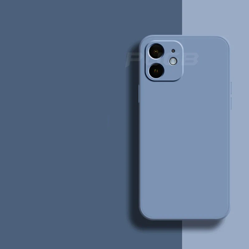 Soft Silicone iPhone Case for 11, 12, 13 Series – Slim Matte Grip Protection with Raised Edges and Full Camera Cover for Everyday Carry