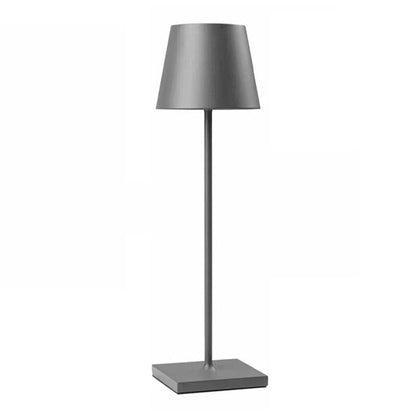 Rechargeable LED Touch Table Lamp with 3-Level Dimmer | Cordless Portable Desk Light for Indoor & Outdoor Use | IP54 Waterproof Metal Lamp