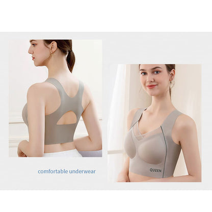 Wireless Full Coverage Support Bra with Cushioned Straps & Seamless Lift for All-Day Comfort