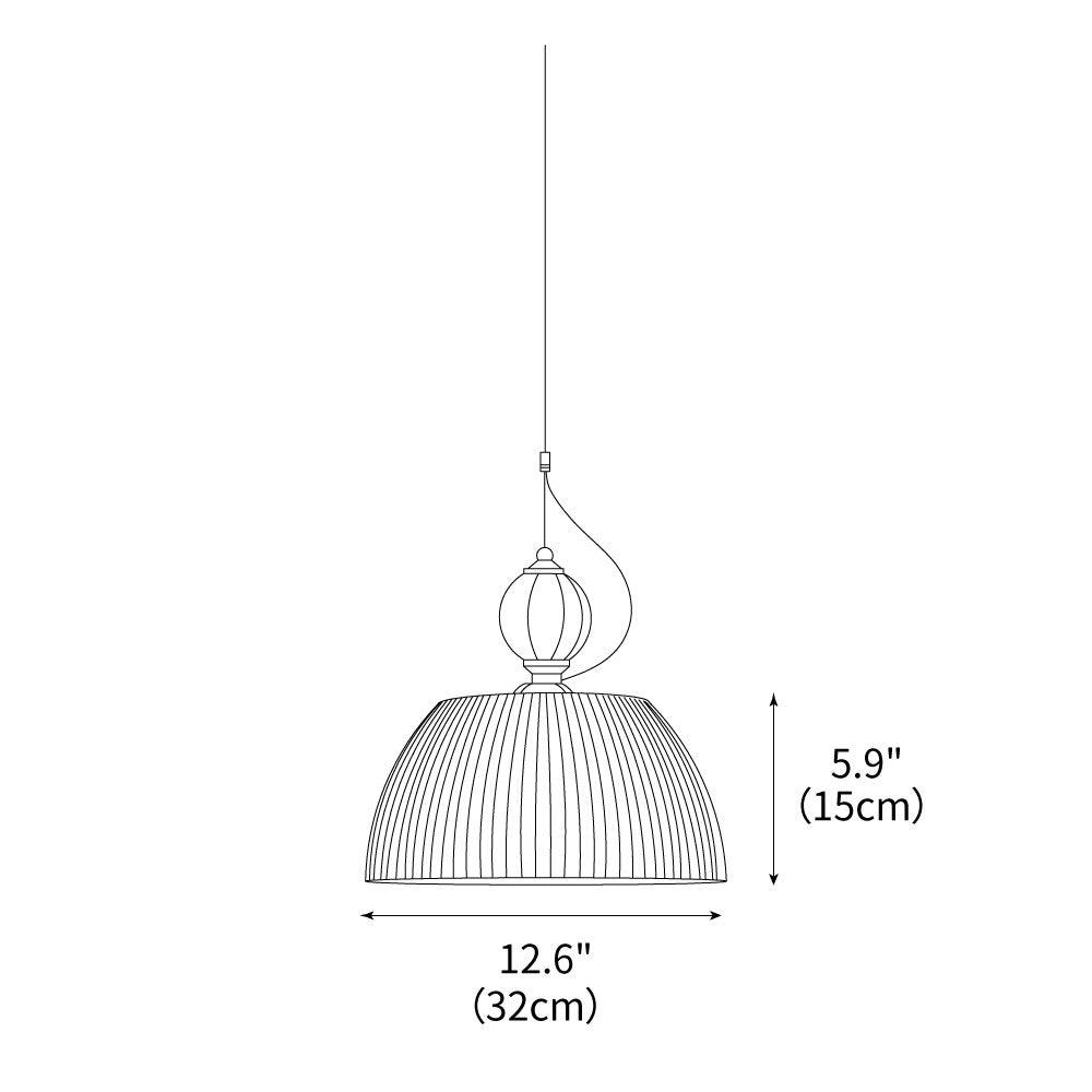 Emerald Glass Bowl Overhead Fixture 12.6 Inch Adjustable Cord Kitchen Counter Dining Room Ceiling Lighting E26 E27 Socket 40W Compatible