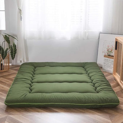 Matelas de sol pliable de 10 cm d'épaisseur, futon japonais enroulable, matelas pliant matelassé lavable