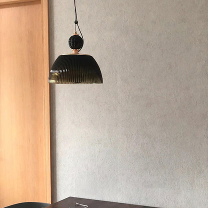 Emerald Glass Bowl Overhead Fixture 12.6 Inch Adjustable Cord Kitchen Counter Dining Room Ceiling Lighting E26 E27 Socket 40W Compatible