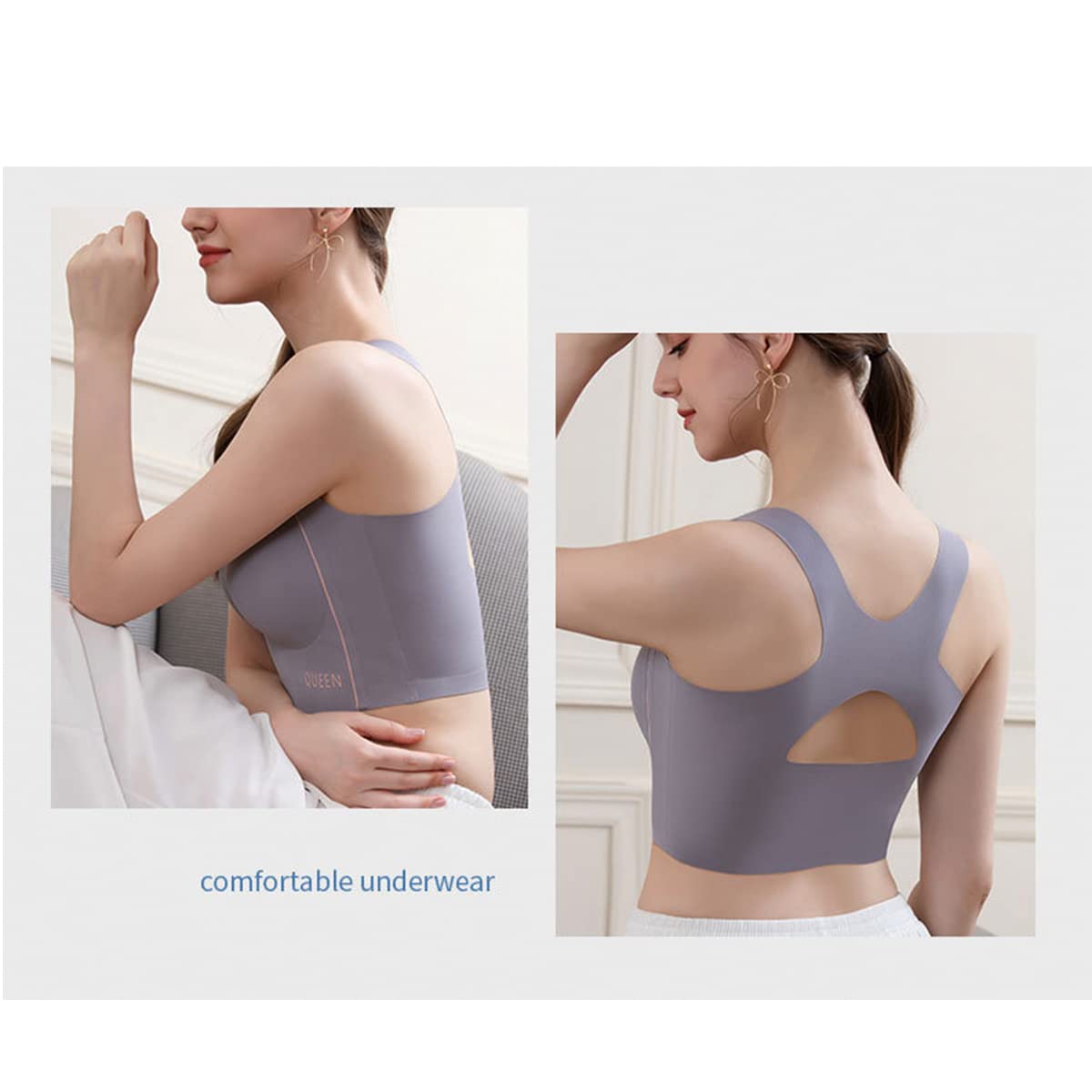 Wireless Full Coverage Support Bra with Cushioned Straps & Seamless Lift for All-Day Comfort