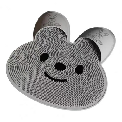Soft Silicone Foot Scrubber Mat with Suction Cups for Shower Floor – Hands-Free Exfoliating Massage Brush & Non-Slip Bath Safety Pad