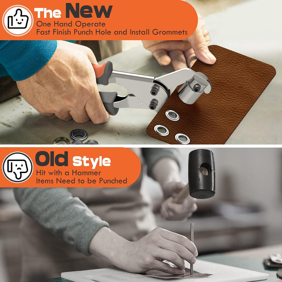 Grommet Master Kit | Heavy-Duty Grommet Tool with Double Leverage | Effortless Installation for DIY Projects