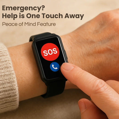 Smartwatch for Seniors with Fall Detection, Elderly Monitoring Device with SOS Call, GPS Tracking and Medical Alert