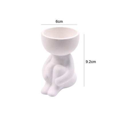 Petite Person Clay Succulent Planter