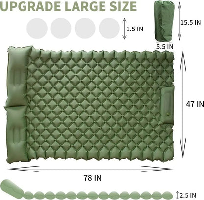 Essentiels de plein air | Matelas de couchage gonflable ultraléger avec revêtement en TPU | Matelas de couchage portable pour plus de confort et de praticité