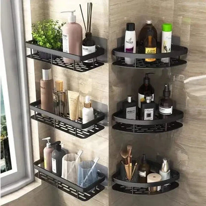 Self-Adhesive Bathroom Shelf | No Drilling & Stainless Steel